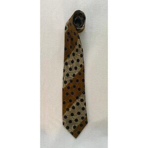 Bachrach Men’s 100% Silk Striped & Black Polka Dots ~ NEW $59 ~ Made In Italy